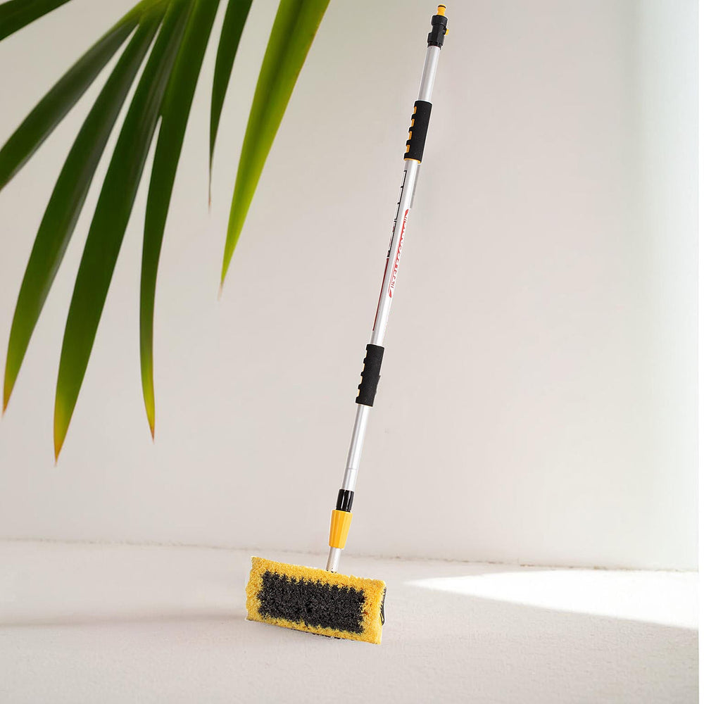 2m Extendable Telescopic Wash Brush - Yellow