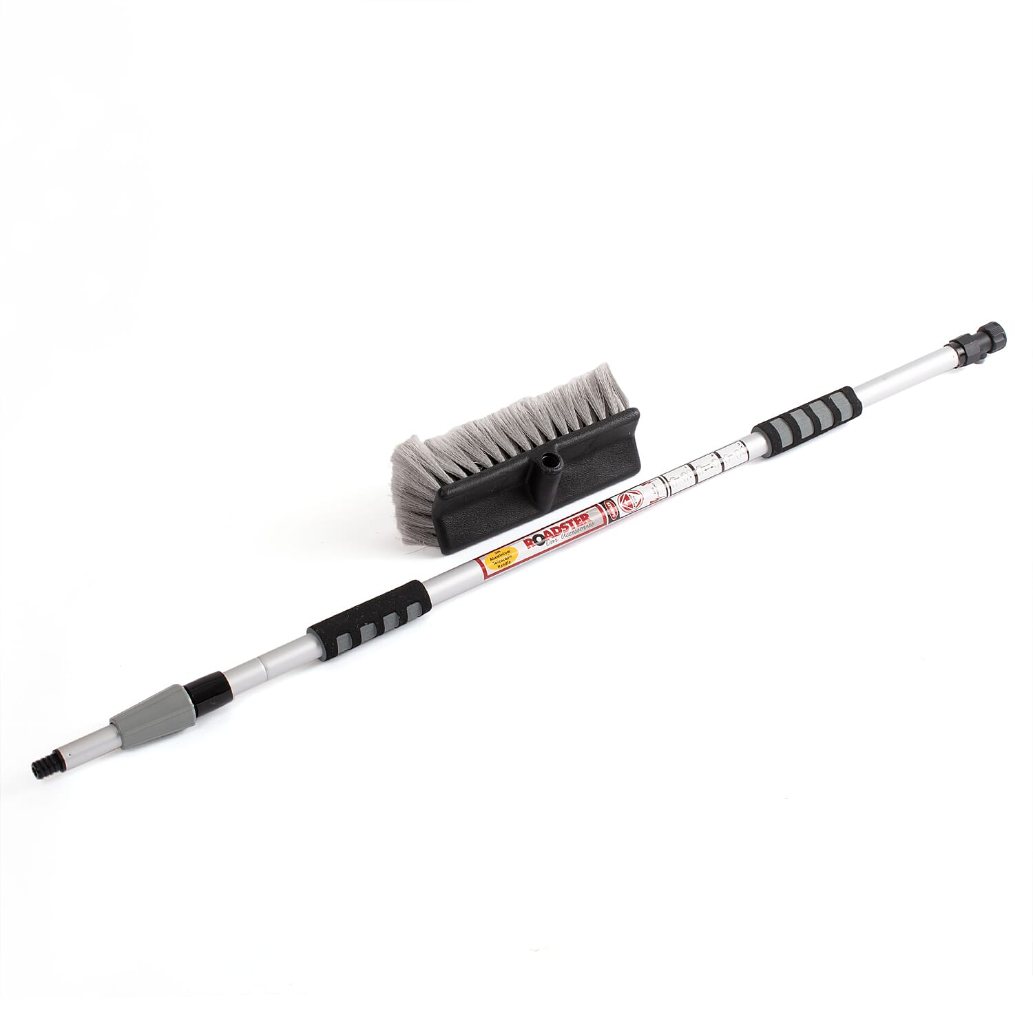 2m Extendable Telescopic Water Fed Soft Wash Brush - Grey - Cars, Vans, Conservatory, Windows, Caravans