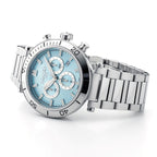 ROAMER Toscana Swiss Ronda-5030.D-A1C4 Movt. 5ATM WR Blue Dial Mens Watch with Silver Colour Stainless Steel Strap