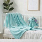 Fun Rabbit 2-in-1 Cushion and Blanket Set (120 x 150cm) - Blue