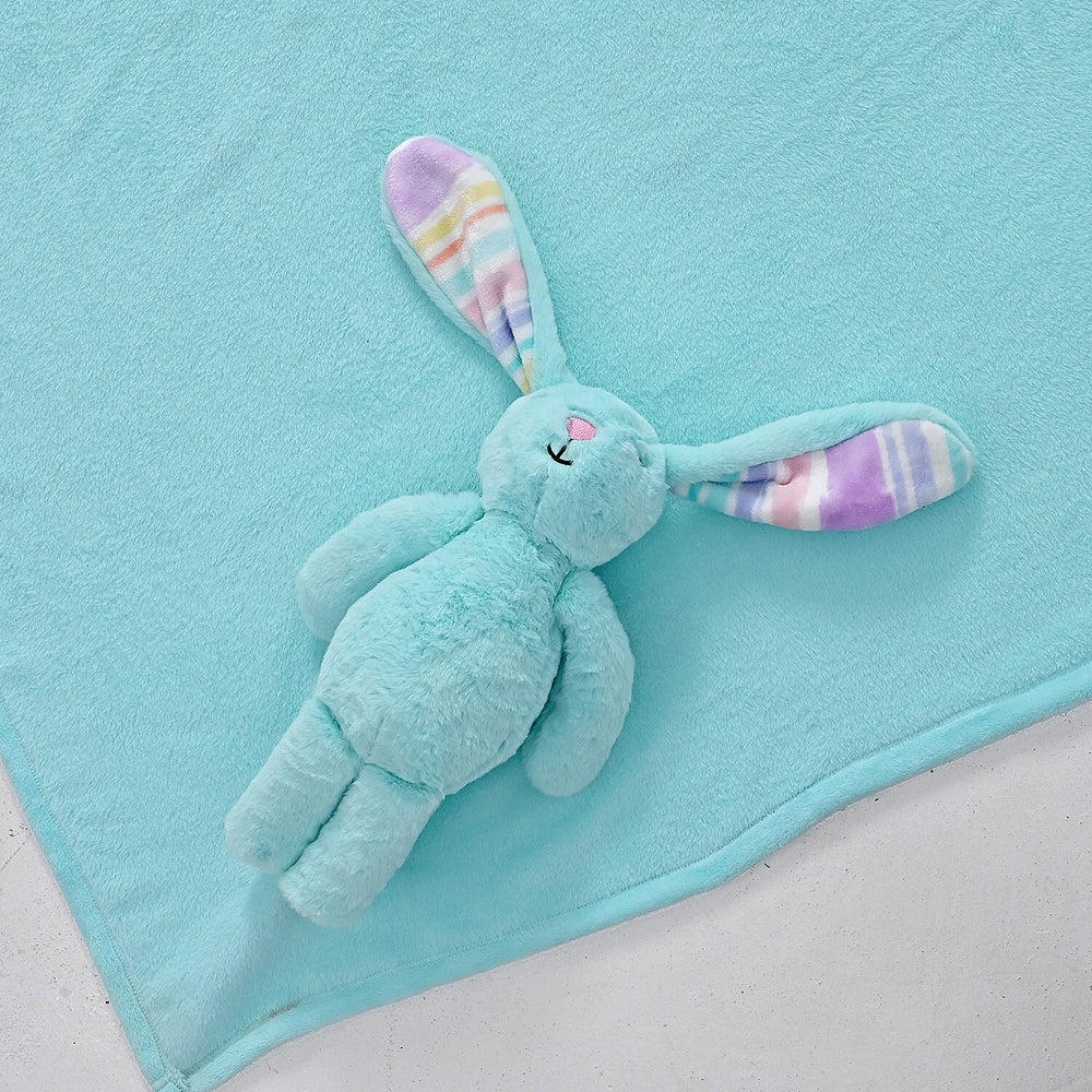 Fun Rabbit 2-in-1 Cushion and Blanket Set (120 x 150cm) - Blue