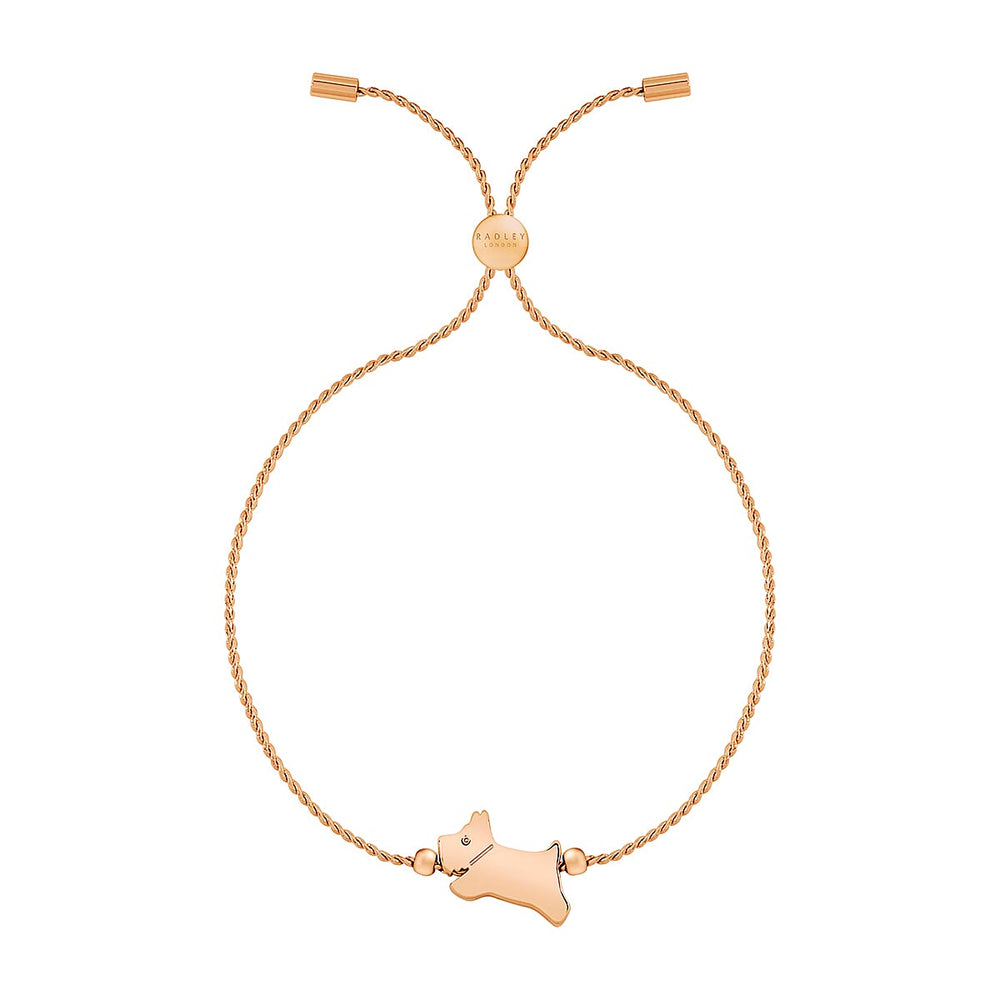 Ladies Radley Watch Set with 18ct Rose Gold Plated Fine Twist Slider Bracelet (Size 7.5 Adjustable) Water Resistant - Pink