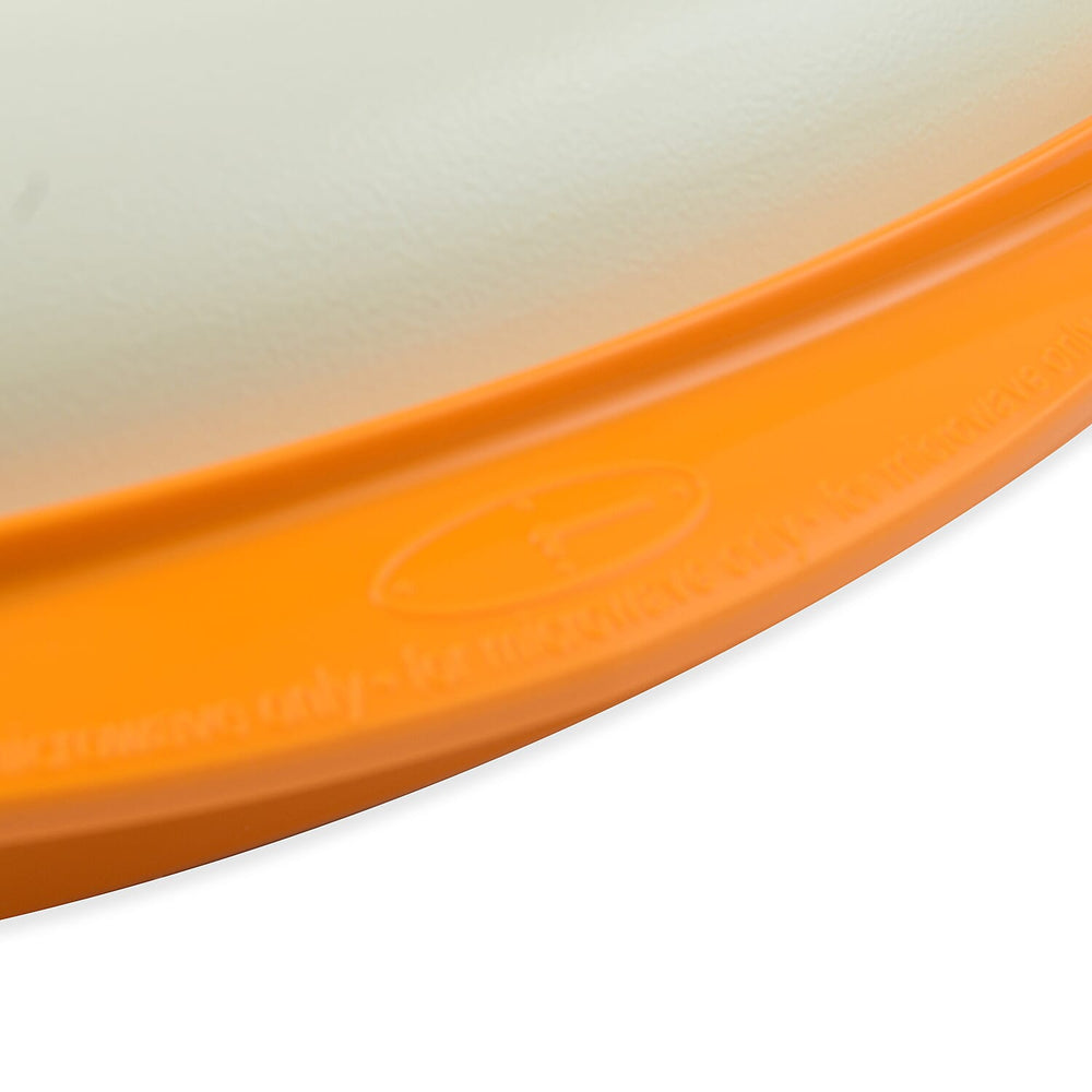 Rangemate Long Grill Multipurpose Microwave Pan - Quick, Healthy Grill, Steam, Brown, Sizzle, Stir Fry (Size 25x18x5 cm) - Orange - White