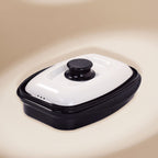Rangemate Long Grill Multipurpose Microwave Pan - Black and White