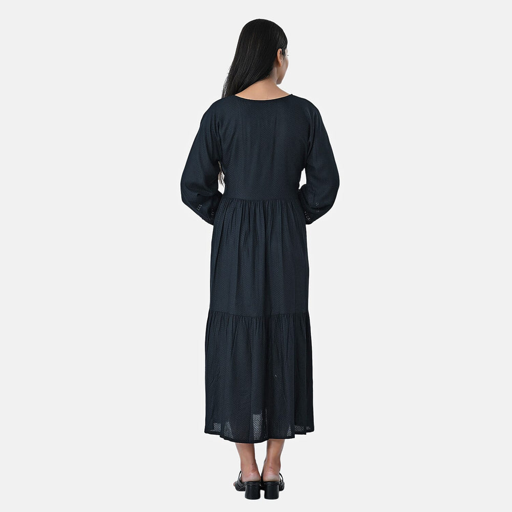BRAND NEW LAUNCH - Sukriti Boho Floral Embroidered Dress (Size S) - Black - Red