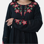 BRAND NEW LAUNCH - Sukriti Boho Floral Embroidered Dress (Size S) - Black - Red