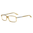 Ralph Lauren Polo Rectangular Transparent Reader Glasses with Metal Logo (Power 3) - Champagne