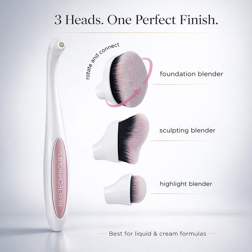 Real Techniques 3 in 1 Adjustable Blender Set With Magnetic Heads