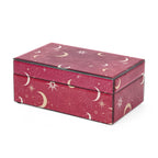 Rectangle Glass Jewellery Box (Size 21x13x8.5 cm) - Red