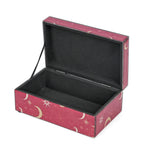 Rectangle Glass Jewellery Box (Size 21x13x8.5 cm) - Red