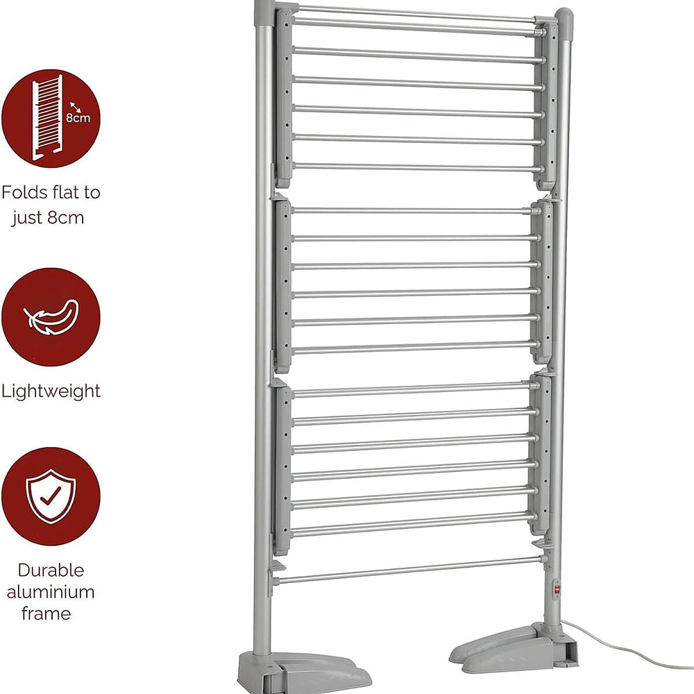 Rediffusion Heated 3 Tier Clothes Airer (Power 300W) - White