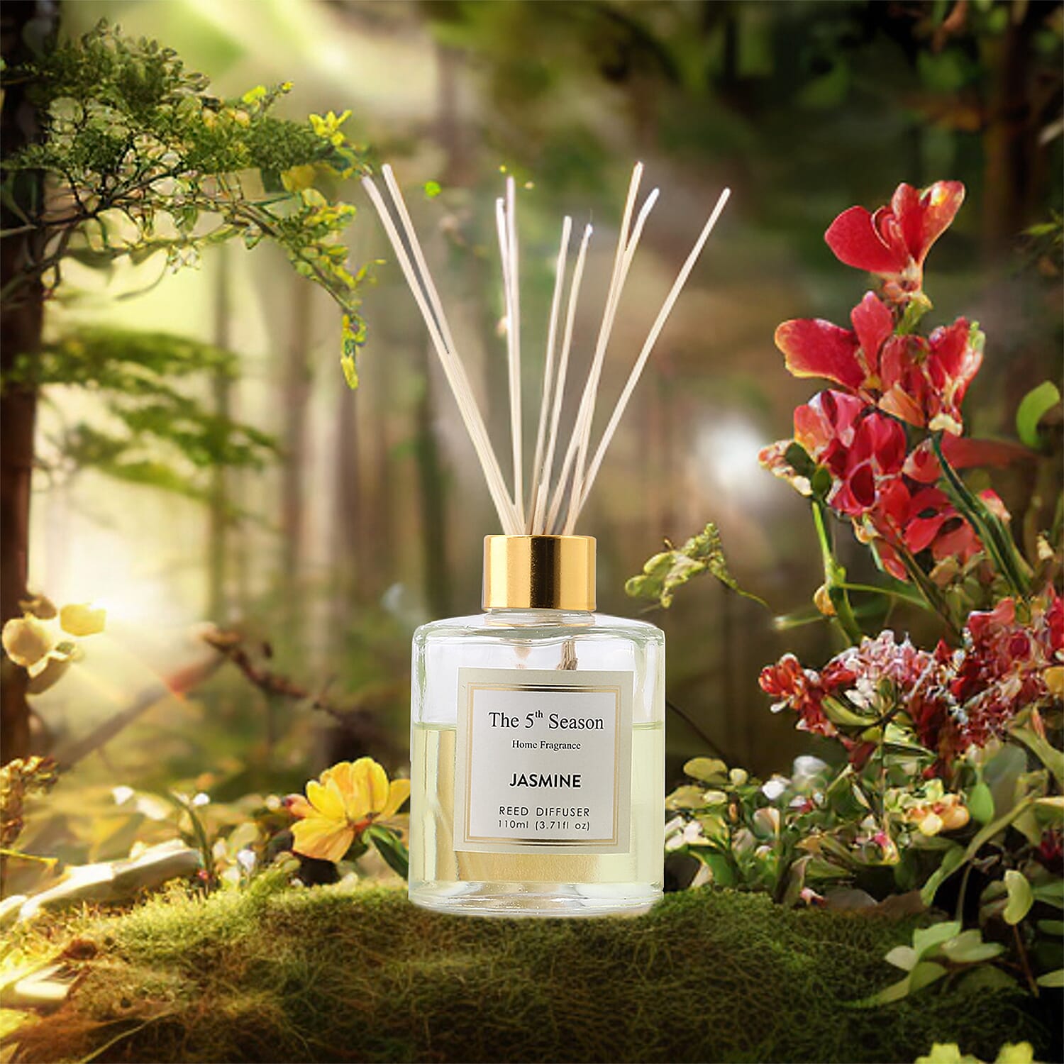 Reed Diffuser Gift Set With Natural Reeds (110ml) - Jasmine