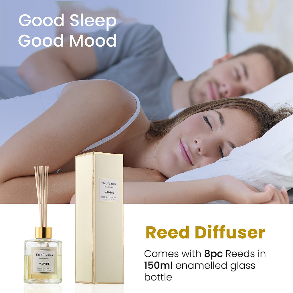 Reed Diffuser Gift Set With Natural Reeds (110ml) - Jasmine