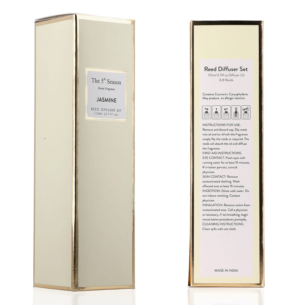 Reed Diffuser Gift Set With Natural Reeds (110ml) - Jasmine