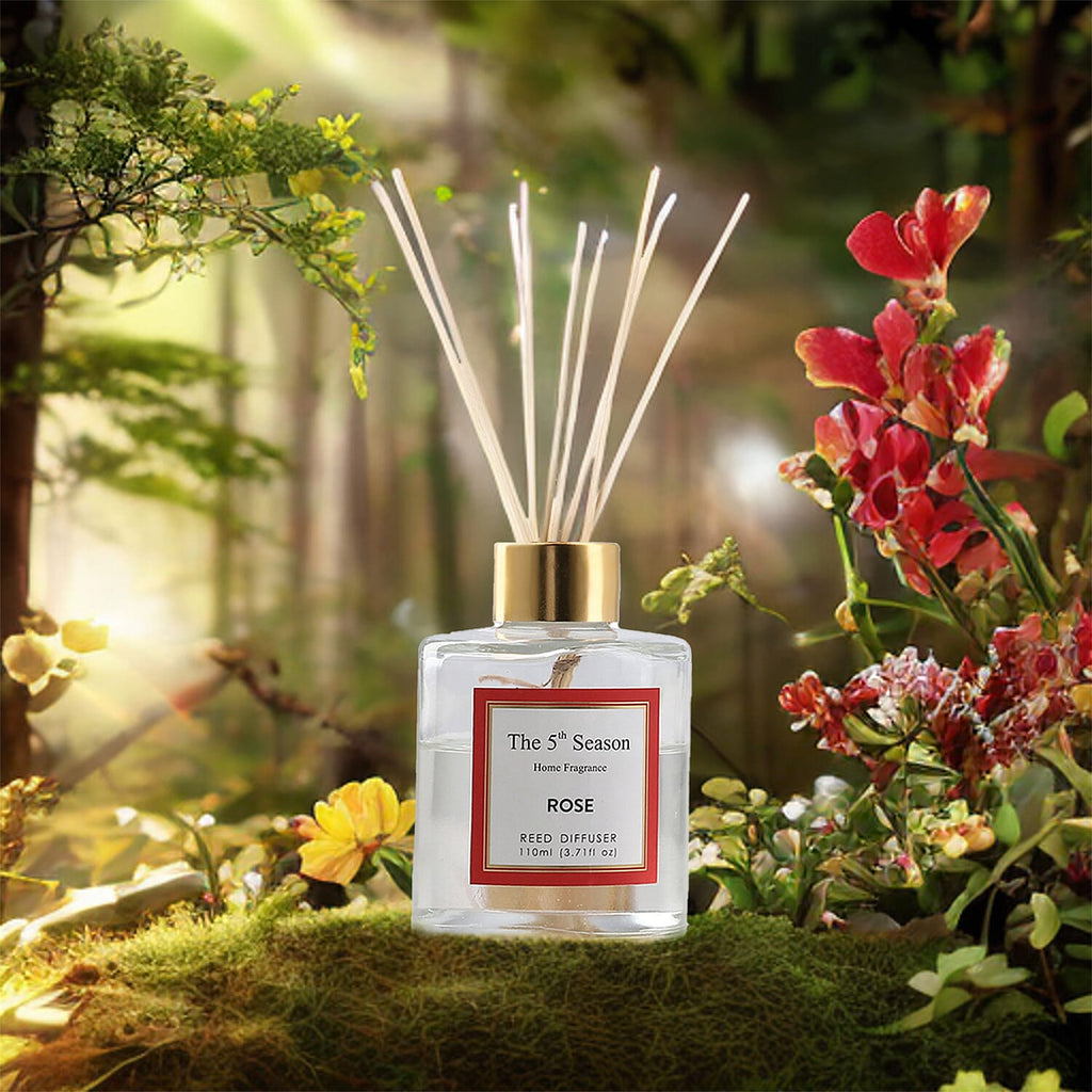 Reed Diffuser Gift Set with Natural Reeds (110ml) - Rose