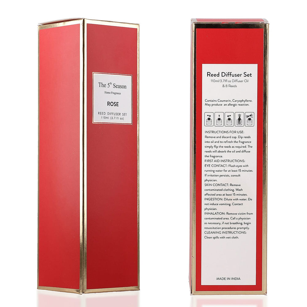 Reed Diffuser Gift Set with Natural Reeds (110ml) - Rose