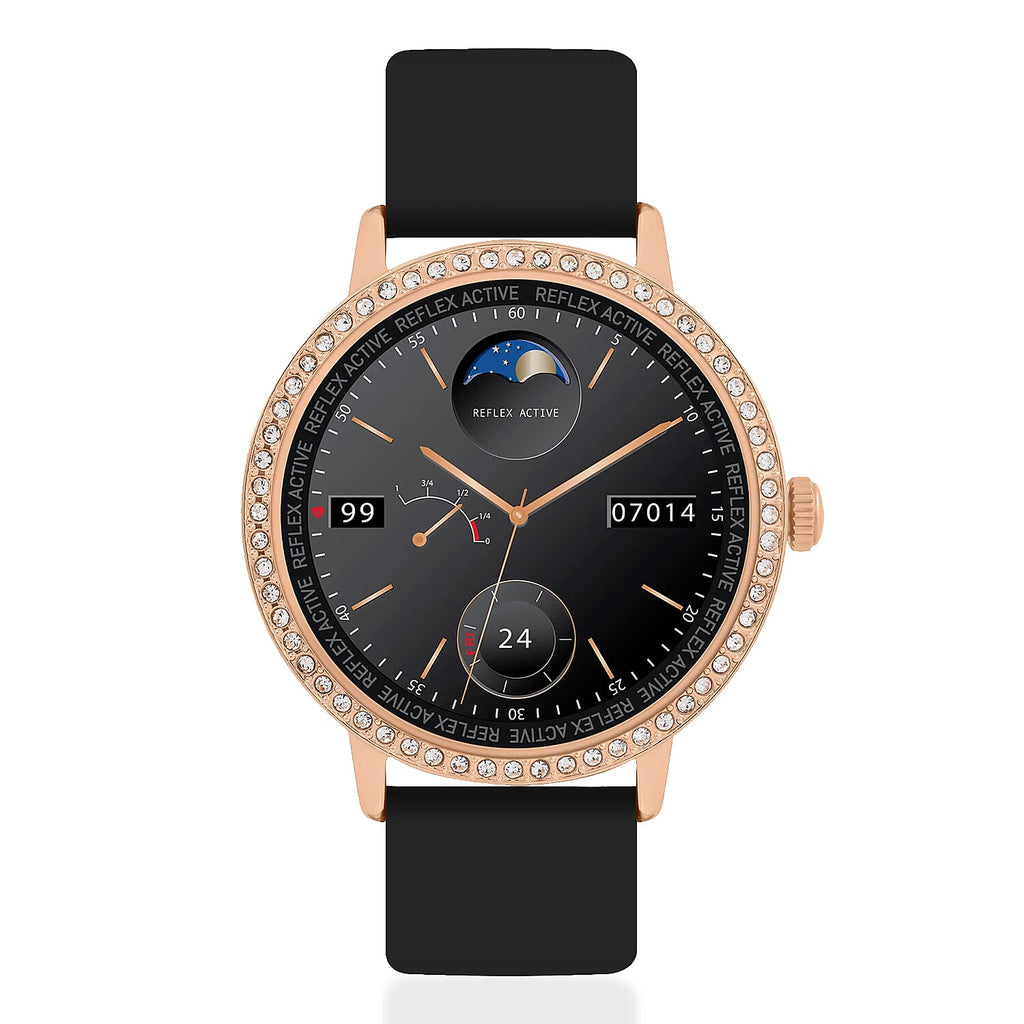 Reflex Active Series 7 Smart Movement Digital Dial - Black Silicone Strap Watch - STOCKS LIMITED