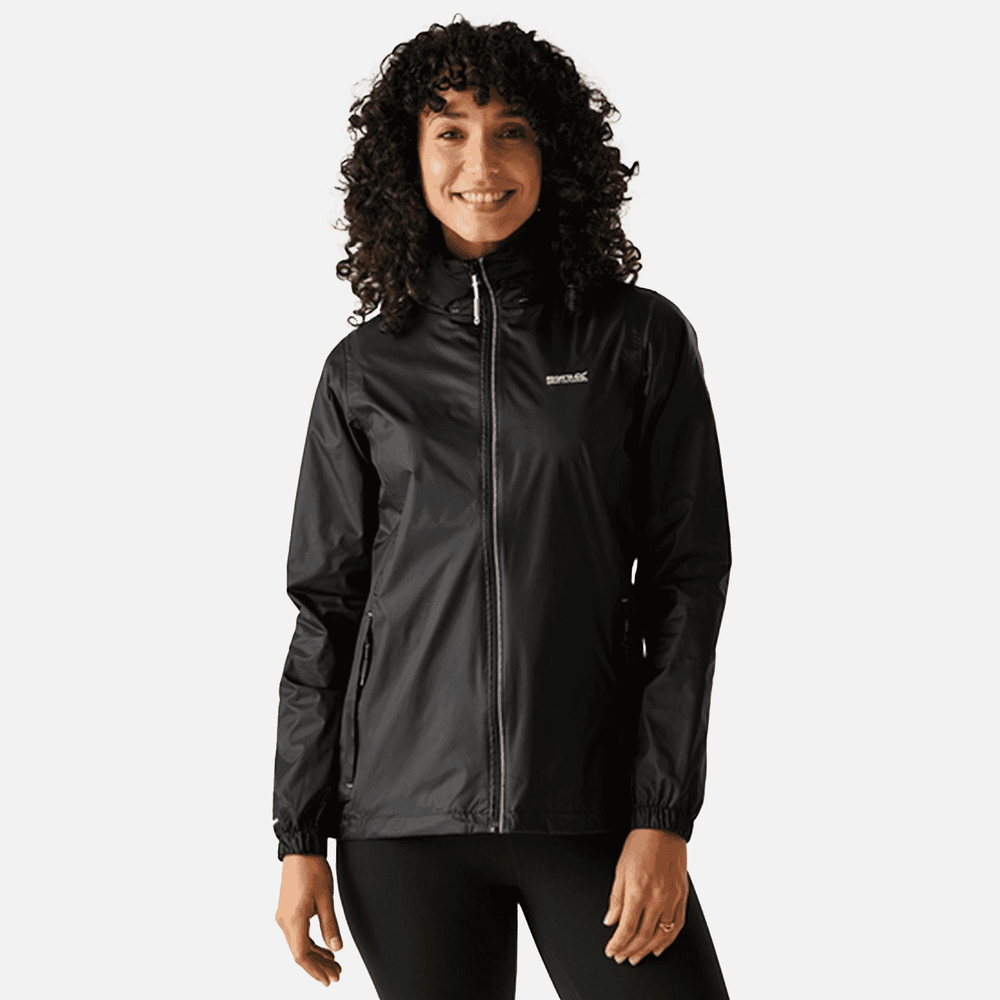 Regatta Womens Packaway Fully Waterproof Jacket (Size 18) - Black