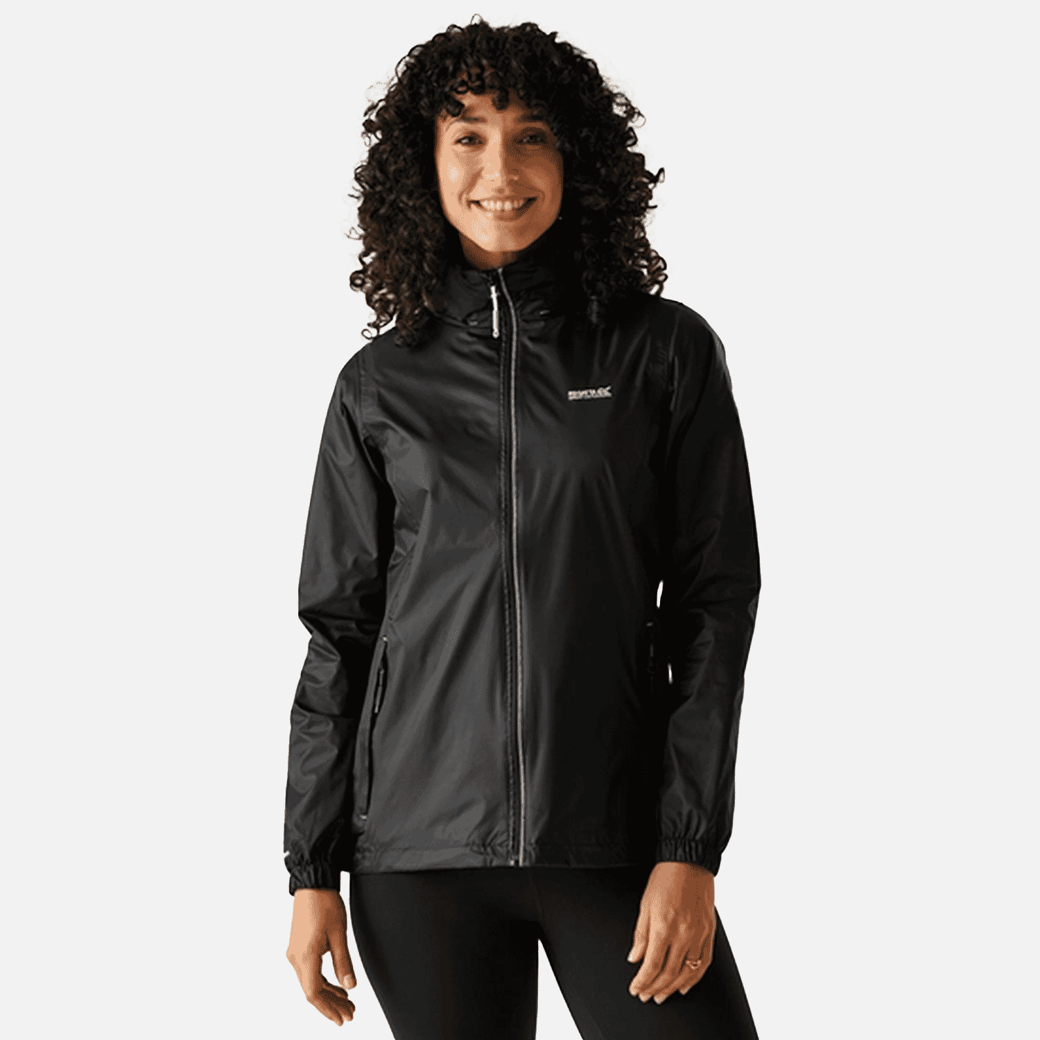 Regatta Womens Packaway Fully Waterproof Jacket (Size 18) - Black