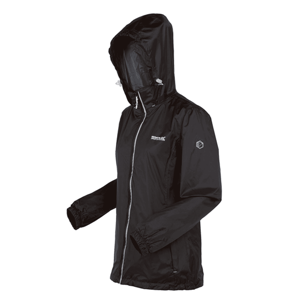 Regatta Womens Packaway Fully Waterproof Jacket (Size 18) - Black