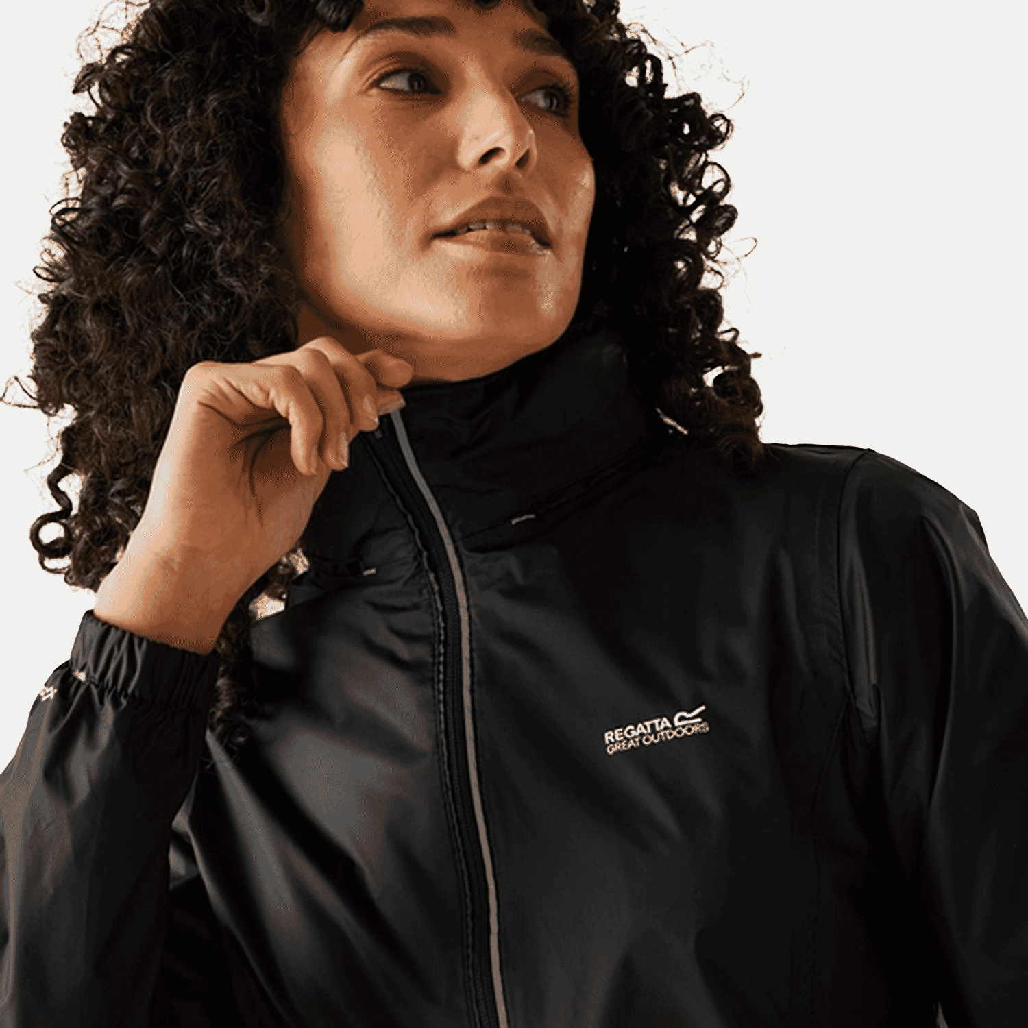 Regatta Womens Packaway Fully Waterproof Jacket (Size 20) - Black