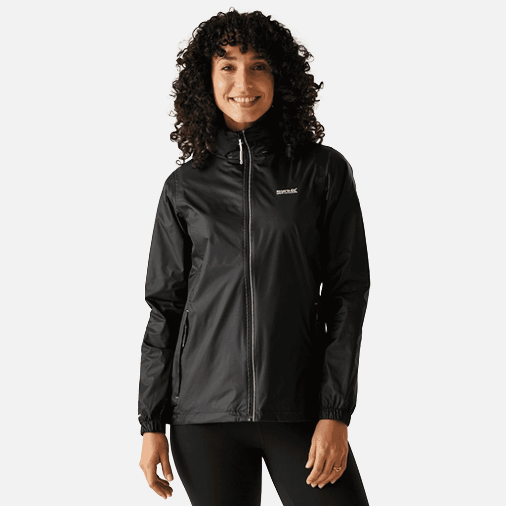 Regatta Womens Packaway Fully Waterproof Jacket (Size 20) - Black