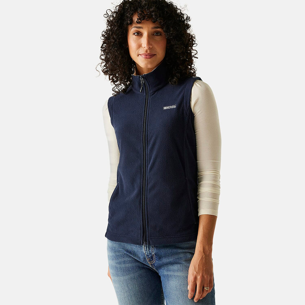 Regatta Womens Solid Color Fleece Gilet (Size 10) - Navy
