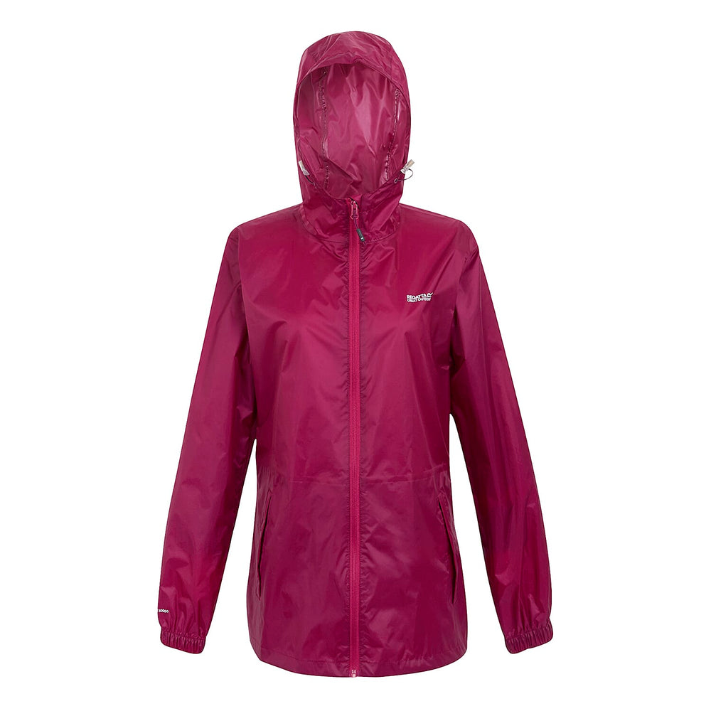 Regatta Womens Full Waterproof Jacket With Packet Pouch (Size 14) - Beaujolais