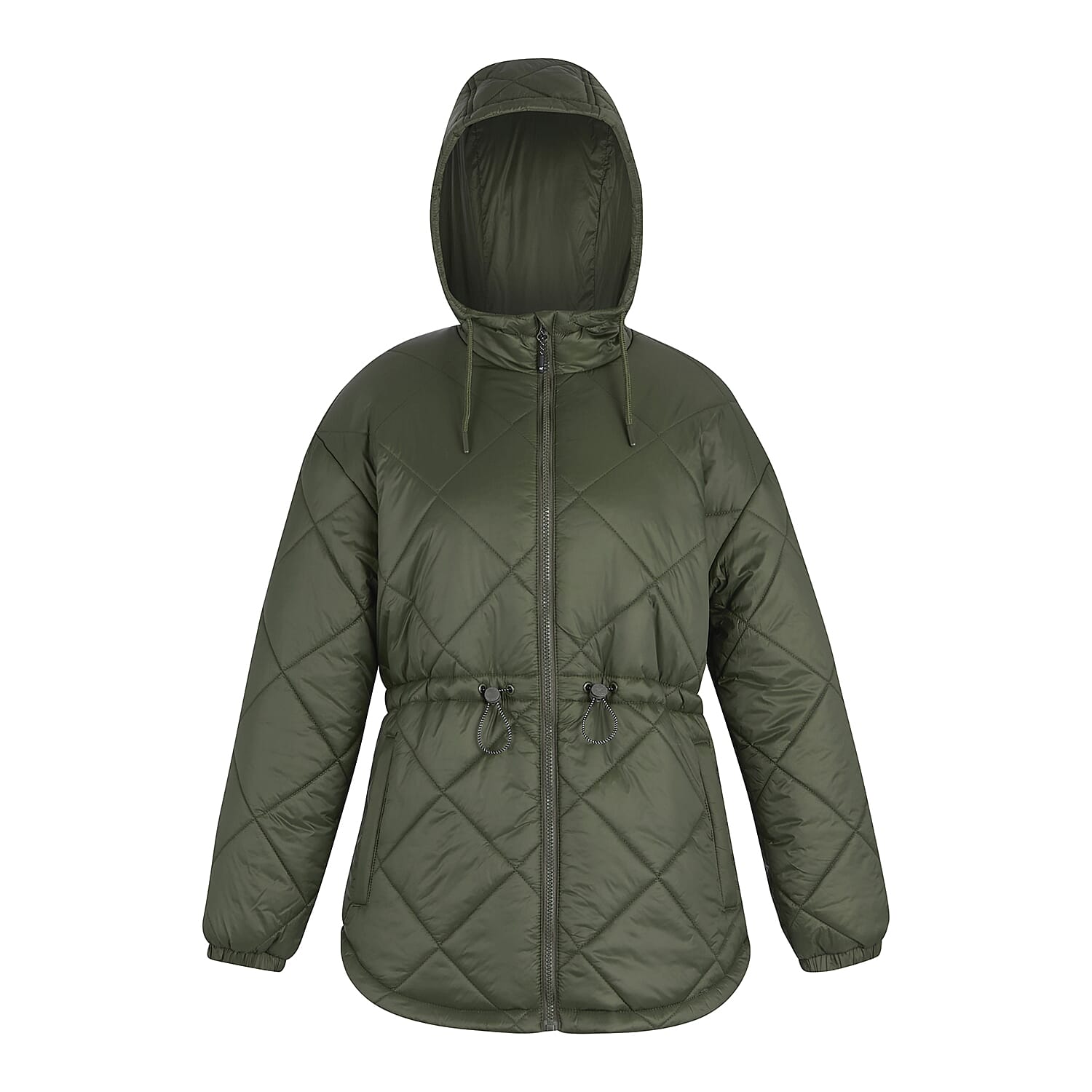 Regatta Womens Lightweight Waterproof Quited Jacket (Size 14) - Dark Khaki