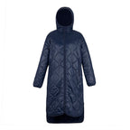 Regatta Womens Longline Waterproof Quilted Jacket (Size 14) - Navy