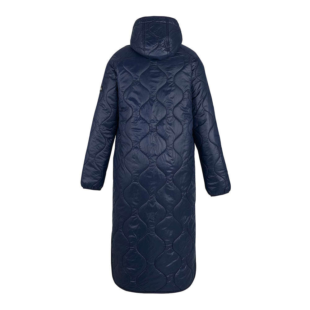 Regatta Womens Longline Waterproof Quilted Jacket (Size 14) - Navy