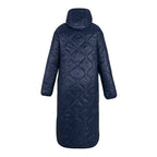 Regatta Womens Longline Waterproof Quilted Jacket (Size 14) - Navy