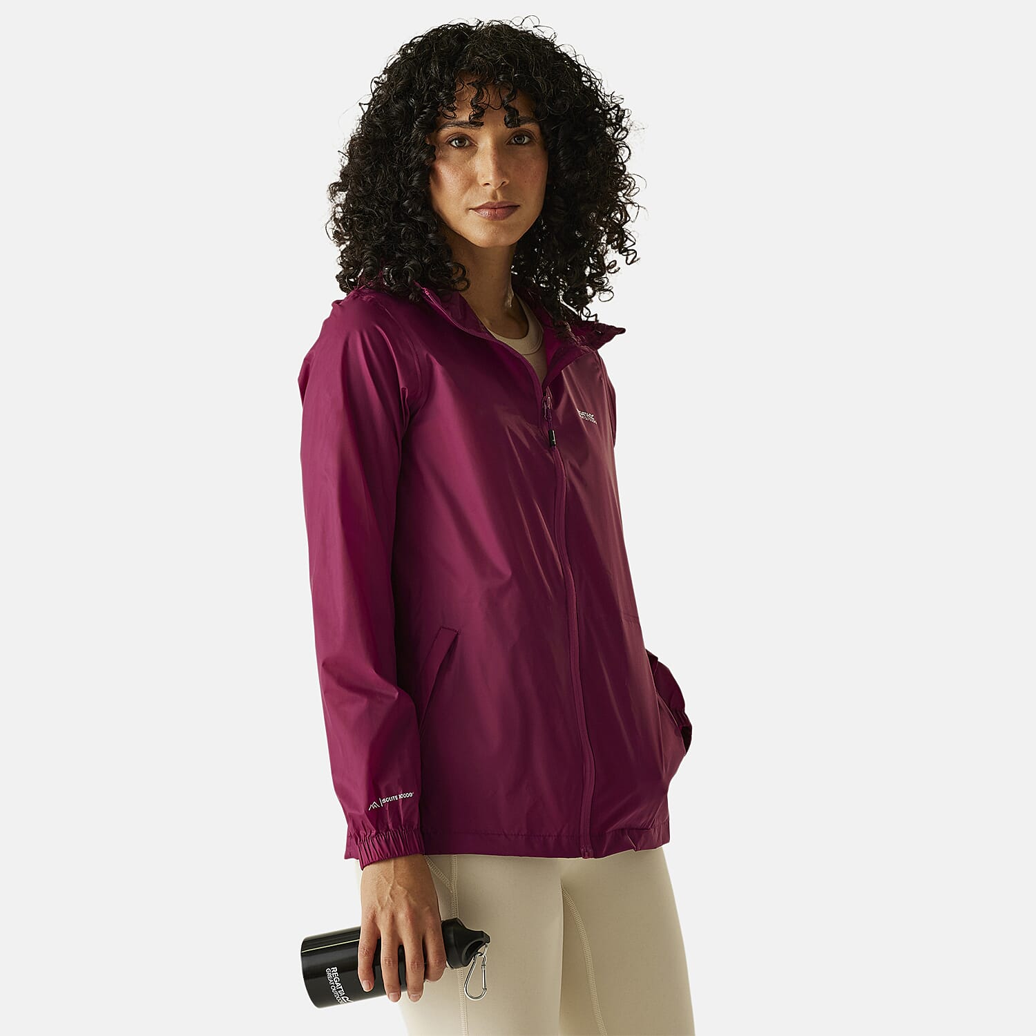Regatta Womens Full Waterproof Jacket With Packet Pouch (Size 16) - Beaujolais
