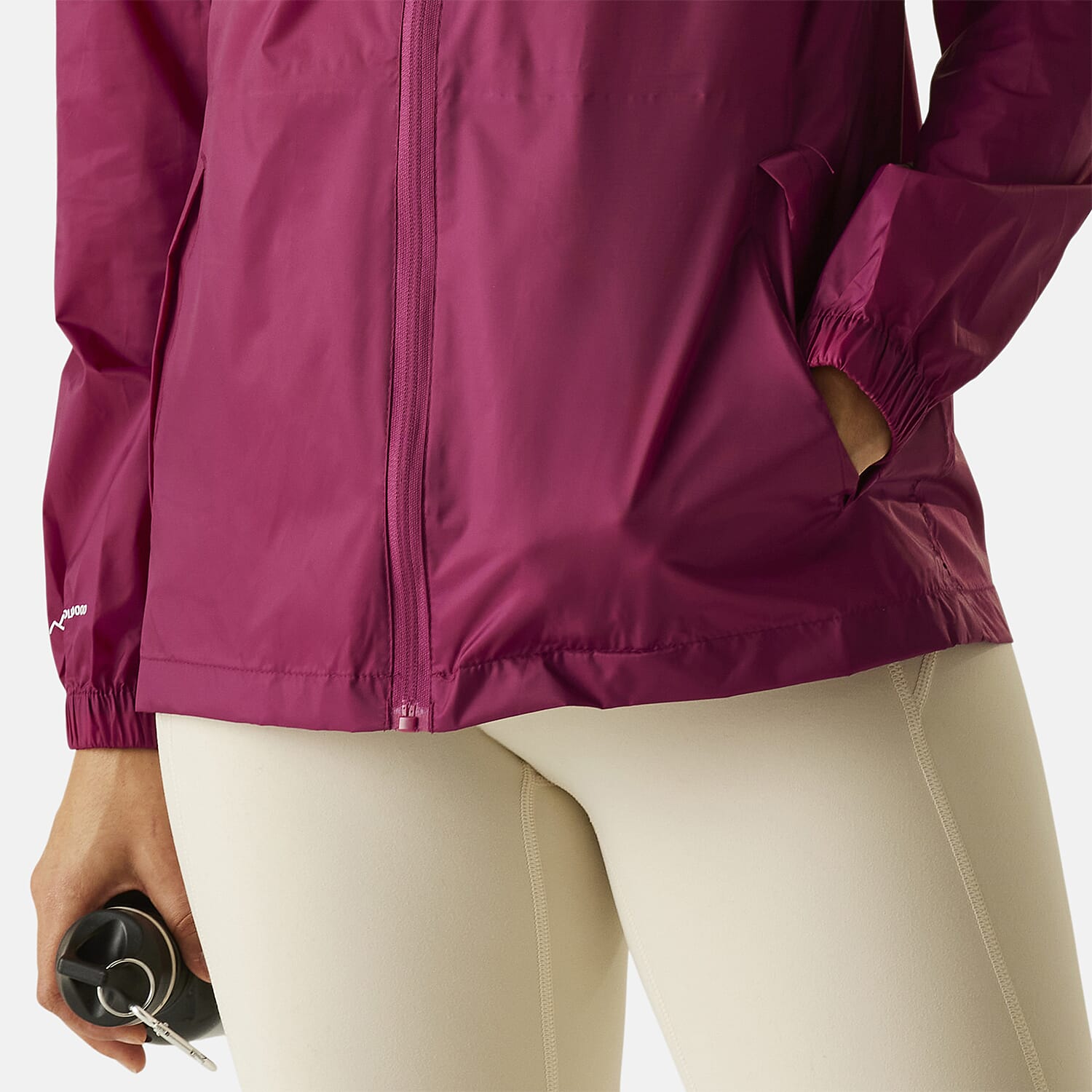 Regatta Womens Full Waterproof Jacket With Packet Pouch (Size 16) - Beaujolais