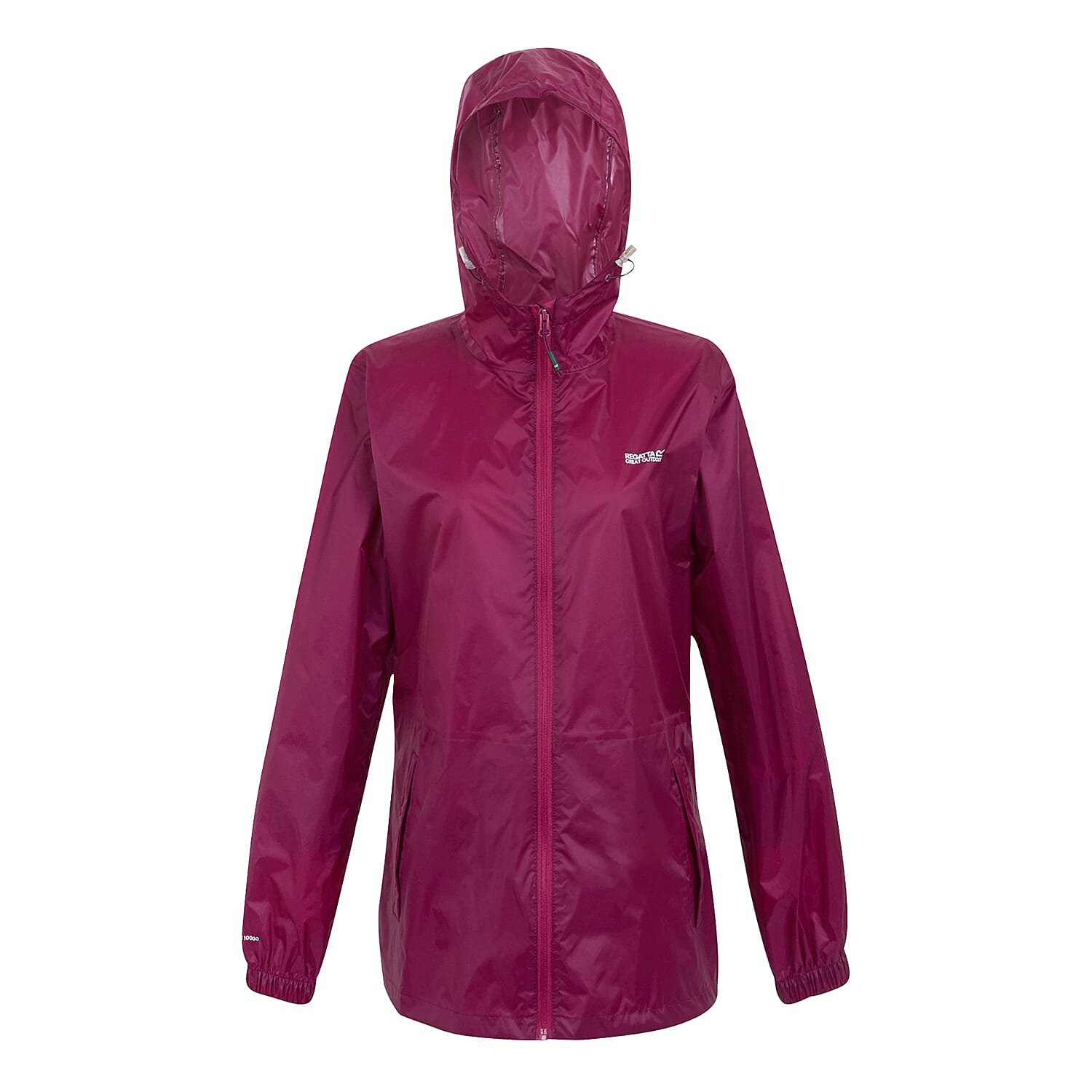 Regatta Womens Full Waterproof Jacket With Packet Pouch (Size 16) - Beaujolais