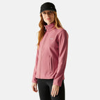 Regatta Womens Softshell Fleece Jacket With Full Zip (Size 16) - Dusty Rose