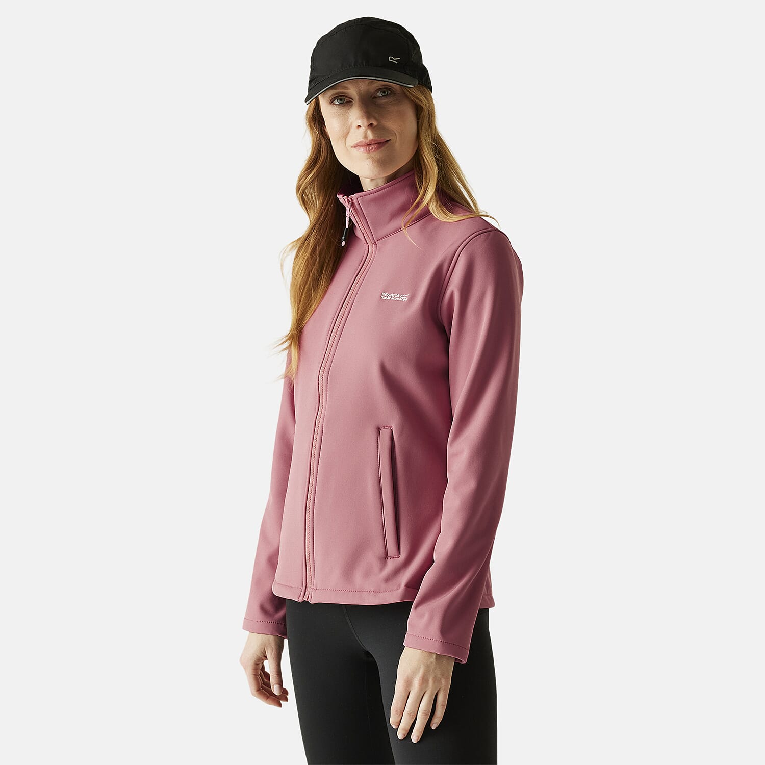 Regatta Womens Softshell Fleece Jacket With Full Zip (Size 16) - Dusty Rose
