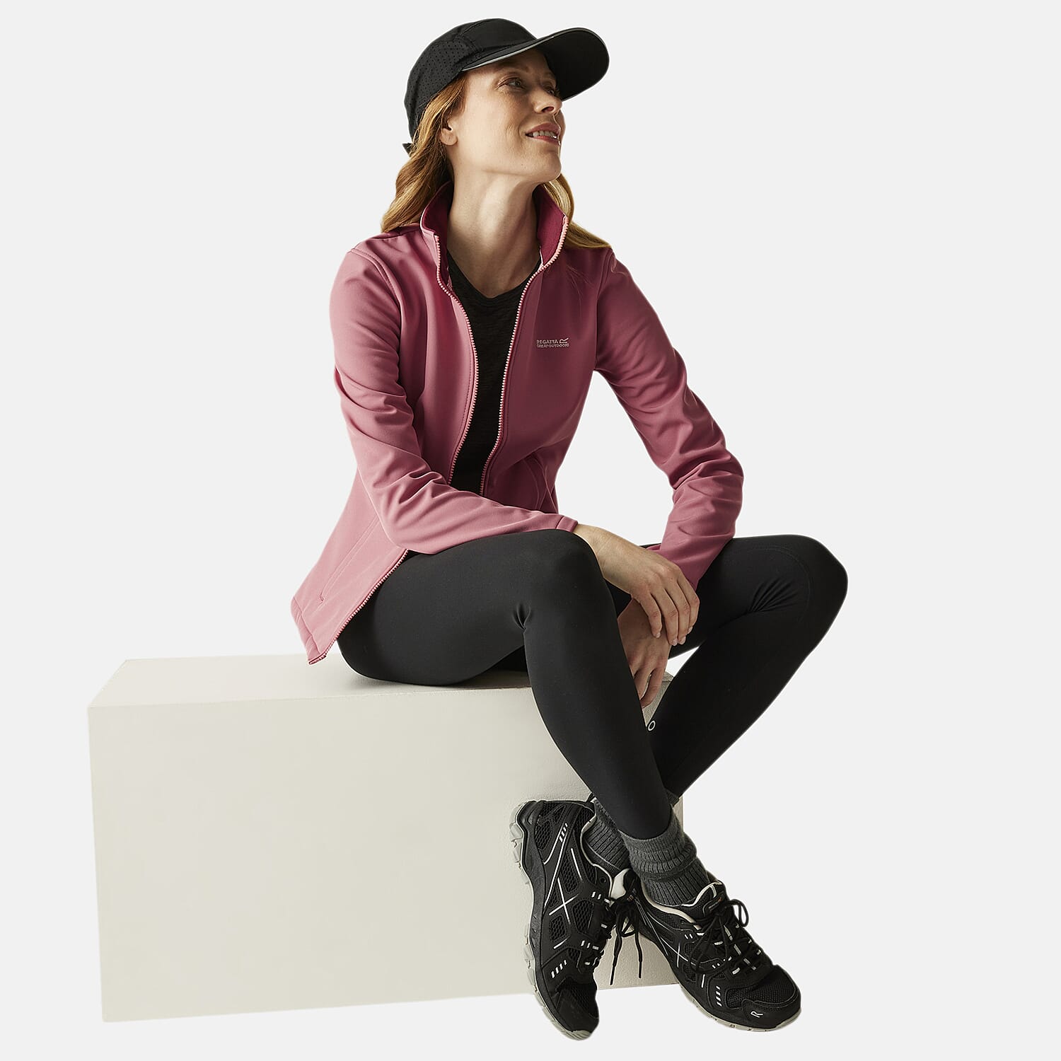 Regatta Womens Softshell Fleece Jacket With Full Zip (Size 16) - Dusty Rose