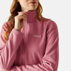 Regatta Womens Softshell Fleece Jacket With Full Zip (Size 16) - Dusty Rose