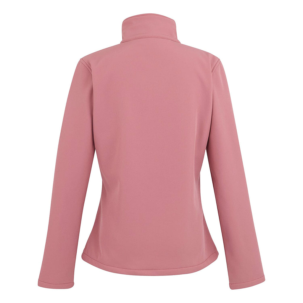 Regatta Womens Softshell Fleece Jacket With Full Zip (Size 16) - Dusty Rose