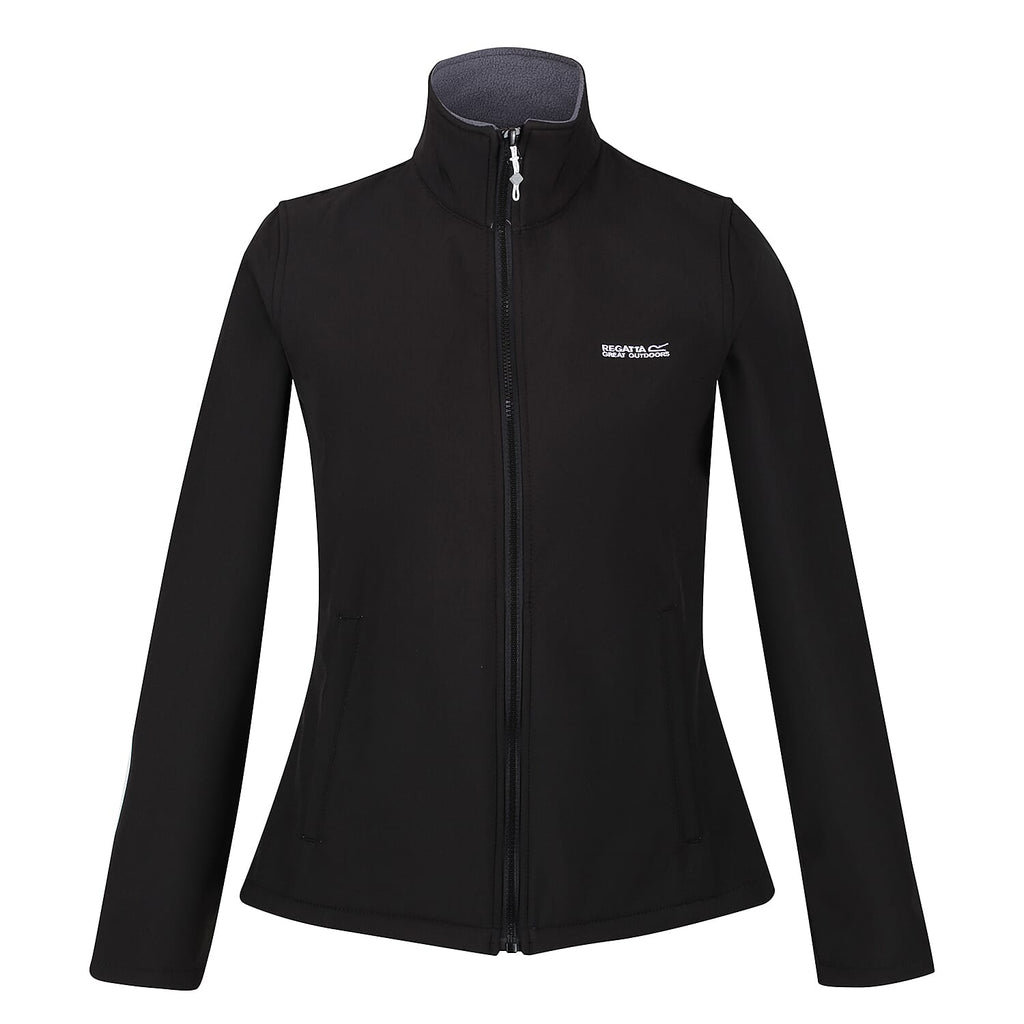 Regatta Womens Softshell Fleece Jacket With Full Zip (Size 18) - Black