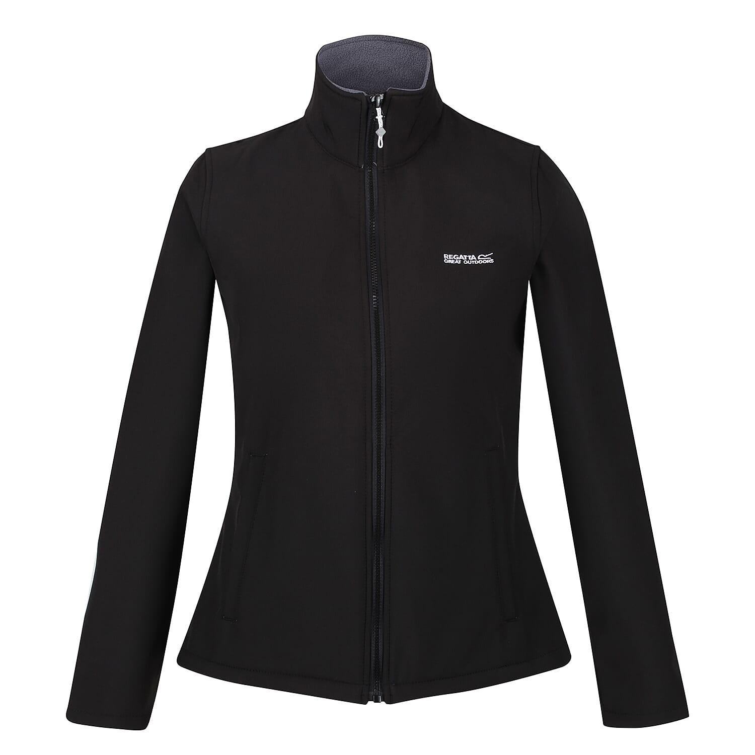 Regatta Womens Softshell Fleece Jacket With Full Zip (Size 18) - Black