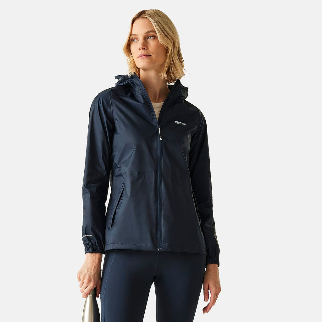 Regatta Womens Full Waterproof Jacket With Packet Pouch (Size 18) - Midnight