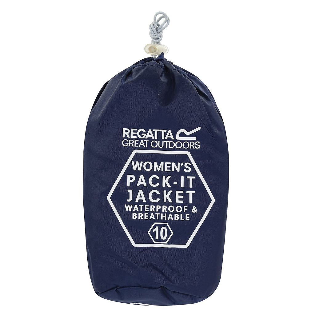 Regatta Womens Full Waterproof Jacket With Packet Pouch (Size 18) - Midnight