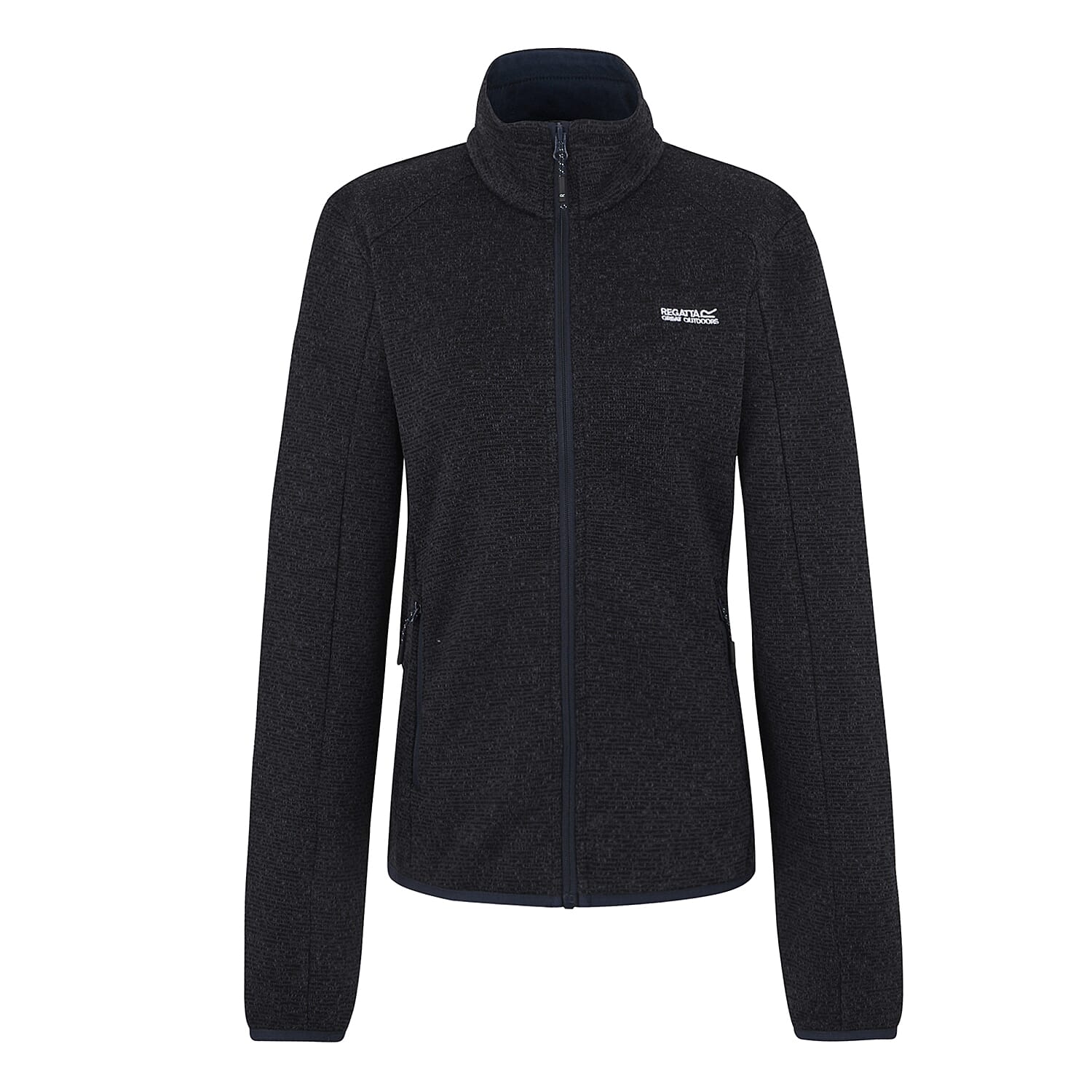 Regatta Womens Full Zip Fleece Jacket With Contrast Trim (Size 18) - Navy