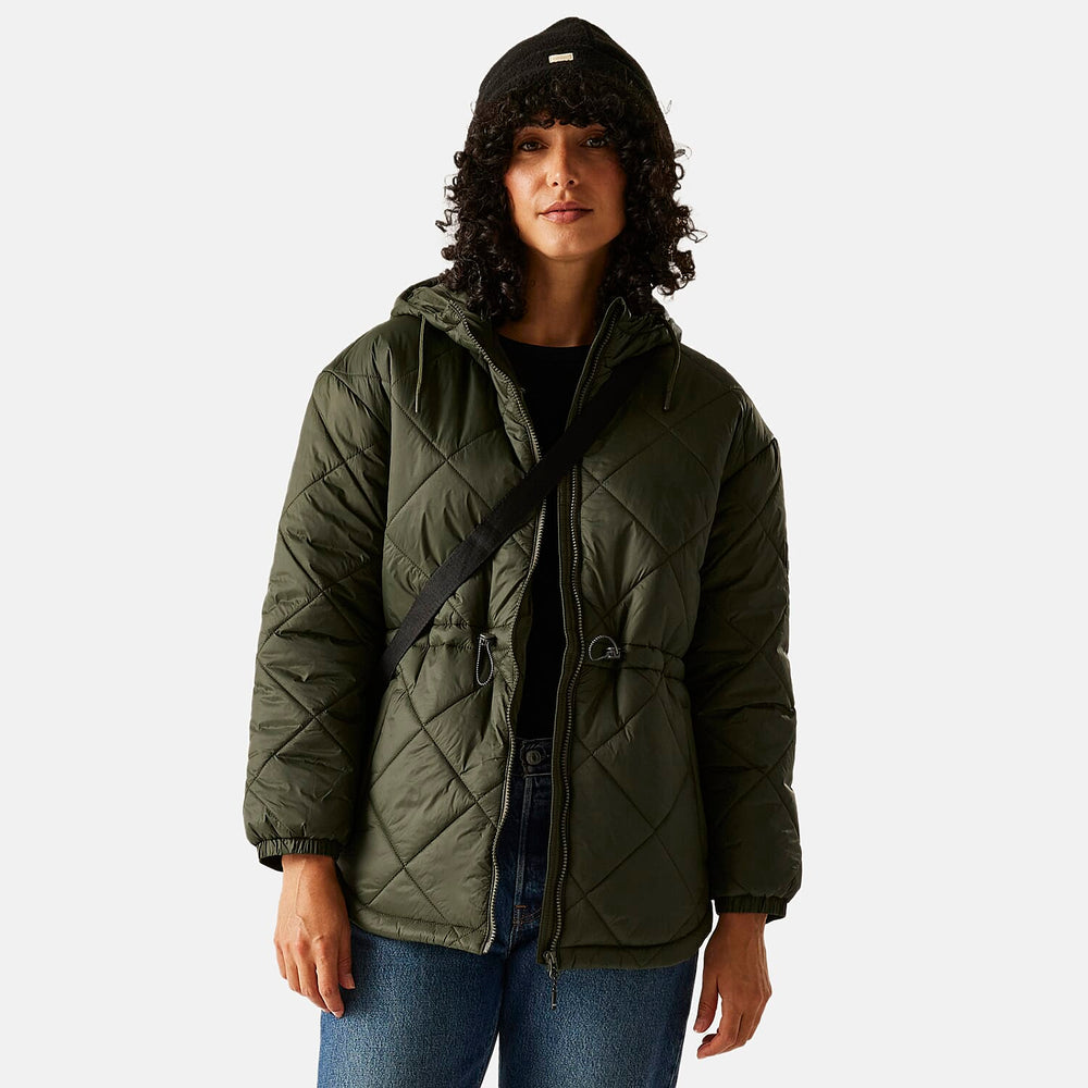 Regatta Womens Lightweight Waterproof Quited Jacket (Size 20) - Dark Khaki