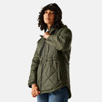 Regatta Womens Lightweight Waterproof Quited Jacket (Size 20) - Dark Khaki