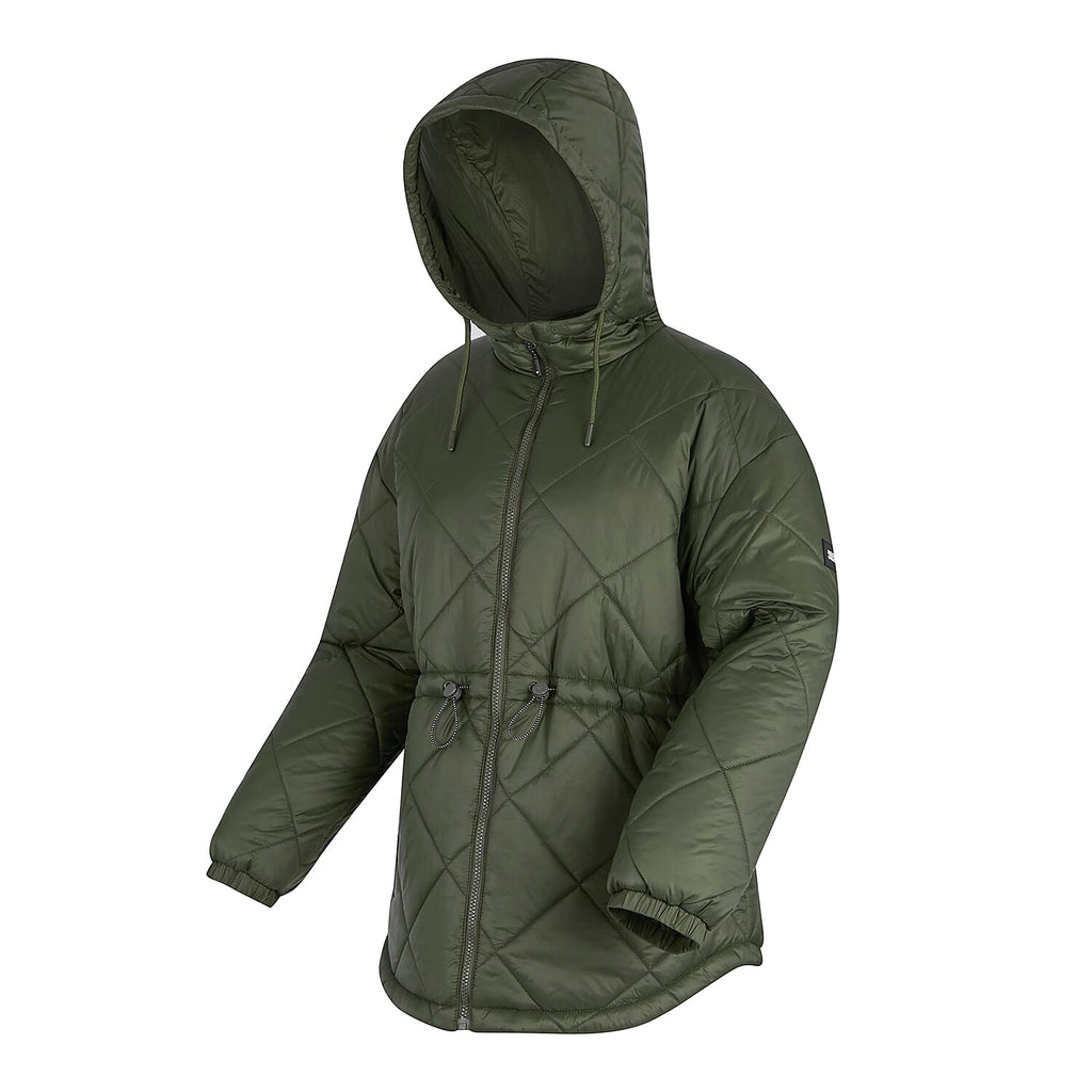Regatta Womens Lightweight Waterproof Quited Jacket (Size 20) - Dark Khaki