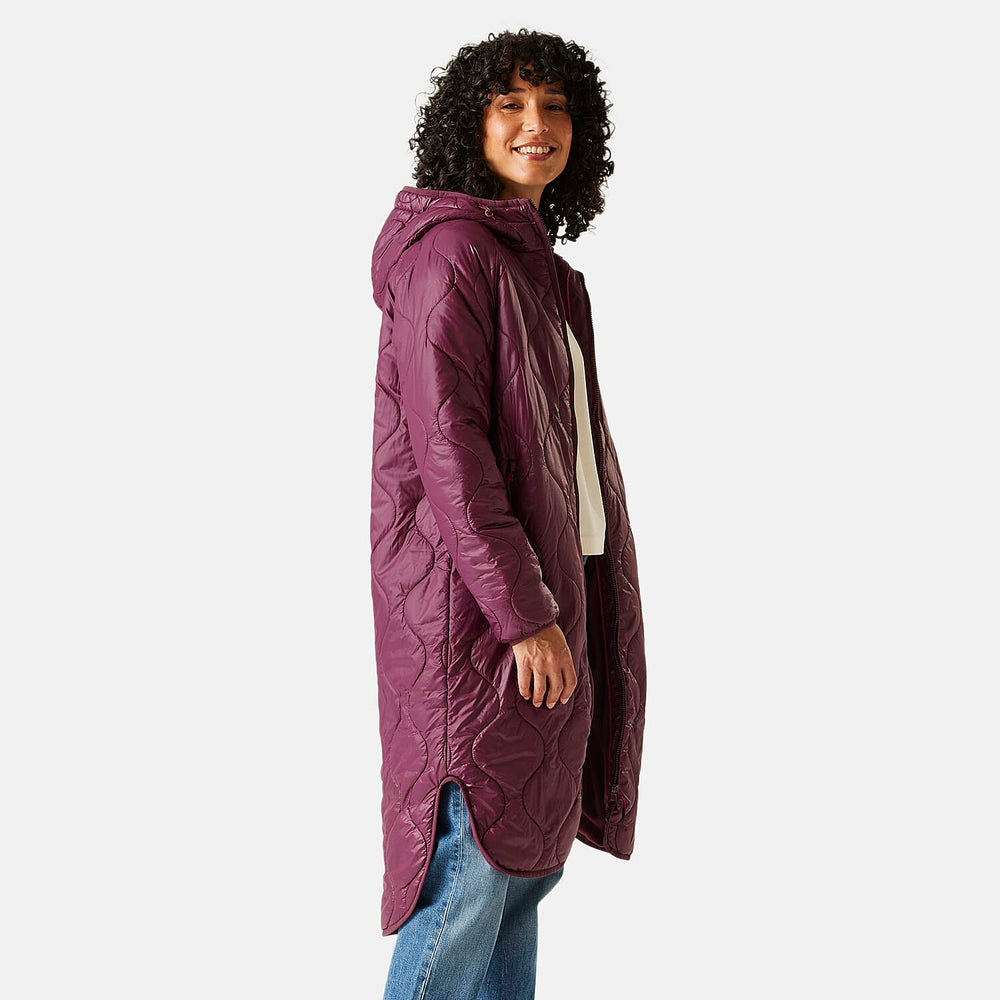 Regatta Womens Longline Waterproof Quilted Jacket (Size 20) - Fig