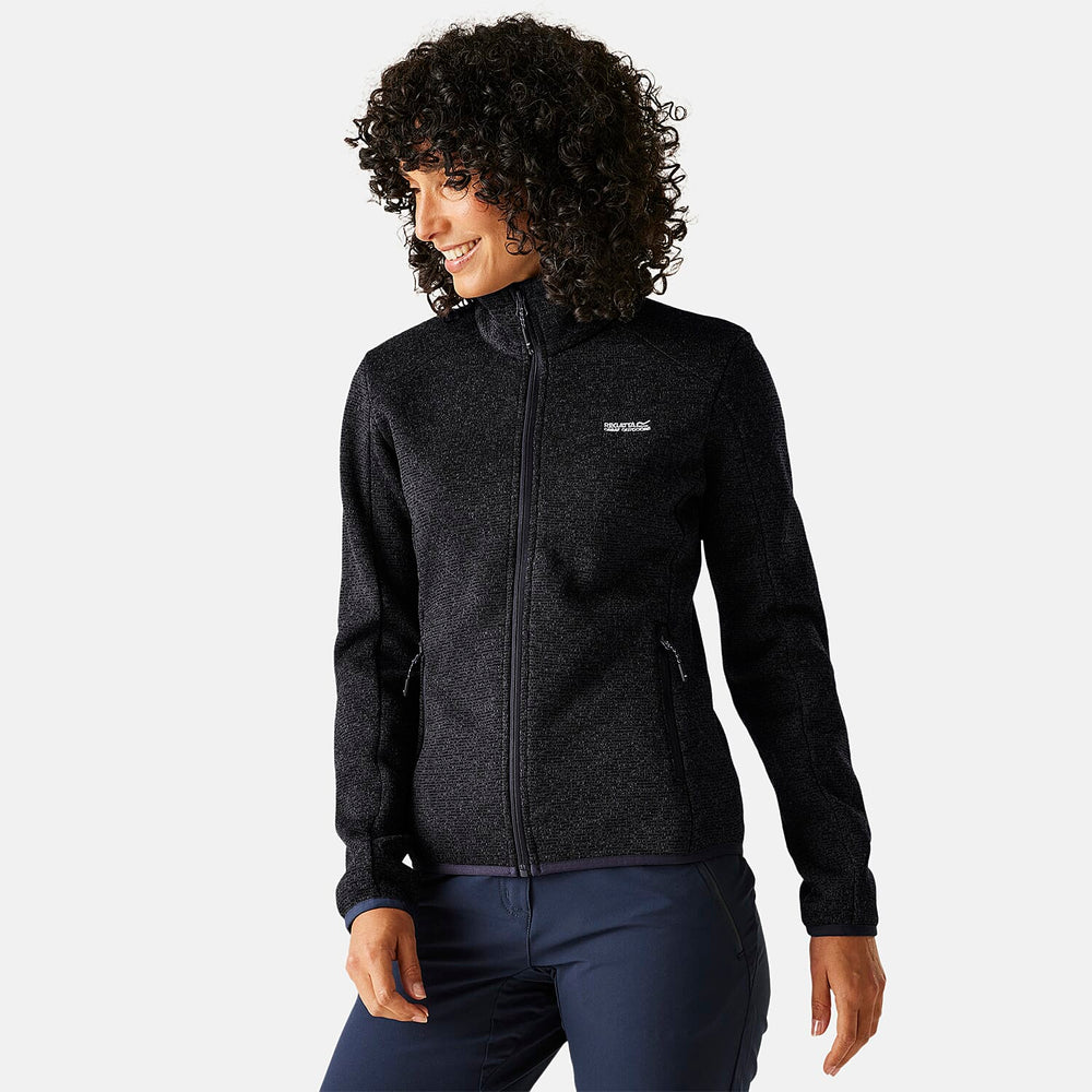 Regatta Womens Full Zip Fleece Jacket With Contrast Trim (Size 20) - Navy